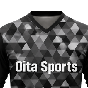 Ensemble de sport sublimé noir et gris pour hommes, uniforme de volley-ball à manches longues, vêtements légers en polyester pour compétition d'équipe - Product Image 4