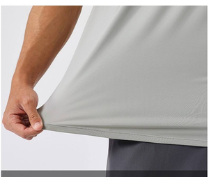 T-shirt unisexe à manches courtes, uni, pour l'été, entraînement, sport, gym, vêtements de sport, yoga, 100% coton, séchage rapide - Product Image 5
