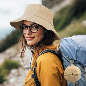 หมวกบักเก็ตผ้าคอตตอนทวิลล์ แบรนด์ส่วนตัว โลโก้สั่งทำ แฟชั่นสตรีท หมวกกันแดด หมวกใส่ลำลองกลางแจ้ง หมวกตกปลา - Product Image 5