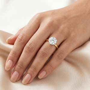 Brilliant Moissanite <b>Ring</b> <b>Silver</b> Gold Rose Gold Finish Sleek <b>Solitaire</b> Design for Women Luxury Bridal Wedding Anniversary - Product Image 1