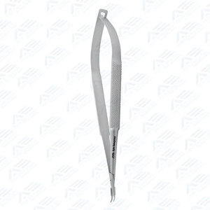 Porte-aiguille en acier inoxydable courbé pour ophtalmologie, instrument médical, porte-aiguille pour chirurgie buccale, porte-aiguille Barraquer - Product Image 2