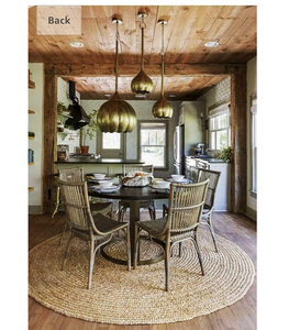 Tapis en jute moderne fait main, tapis de sol en fibres naturelles pour salon, chambre à coucher, décoration de la maison - Product Image 4