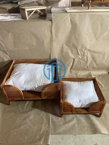 Wicker Pet <b>Cage</b> Rectangle Mesh Wood Classic Style <b>Indoor</b> All Seasons Durable No Assembly <b>Cats</b> - Product Image 2