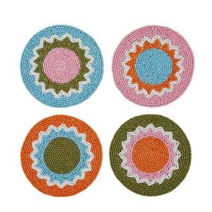 Sous-verres brodés à la main de luxe pour la décoration de tables modernes à la maison et à l'hôtel - Product Image 1