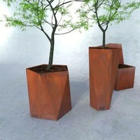 Jardinières en métal rouillé sur mesure, pots à plantes en acier corten, jardinières architecturales pour aménagement paysager, jardinières pour jardin et hôtel