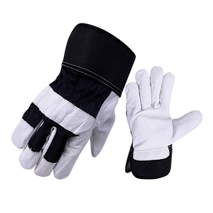 Guantes de Trabajo Canadienses de Cuero Vacuno Reforzado de Fabricación Profesional, Precio Económico, Protección para las Manos, Guantes de Seguridad - Product Image 1