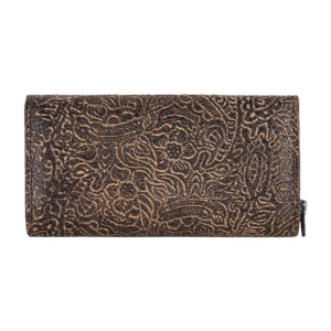 Custom Logo Genuine Leather Women's <b>Long</b> <b>Wallet</b> Floral Embossed RFID Blocking Clutch Coin Purse Daily Use Multi-Pocket - Product Image 2