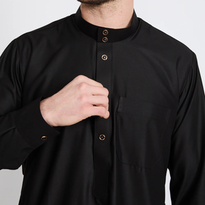 Thobe islamique en coton pour hommes, grande taille, élégant, confortable, traditionnel, luxueux, respirant, léger, service OEM, vente en gros - Product Image 2