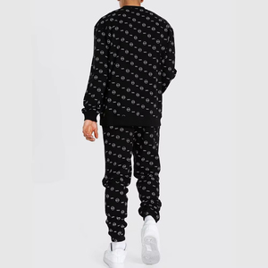 Ensemble de survêtement pour homme, sweat-shirt et pantalon en coton et polyester, coupe ample, respirant, pour le sport et les occasions décontractées - Product Image 6