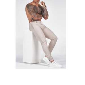 Pantalon et pantalon en coton taille haute coupe ajustée avec logo personnalisé avec poches latérales et fermeture éclair pour hommes BD - Product Image 5