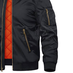 Chaquetas bomber de cuello alto con nuevo diseño para hombre, mangas largas, cremallera completa, chaquetas bomber para hombre - Product Image 5