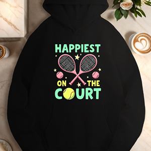 เสื้อฮู้ดลำลองของผู้หญิงมีความสุขที่สุดในการออกแบบศาล - Product Image 2