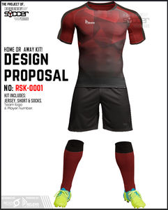 Ensemble de maillots de football respirants à séchage rapide 100% polyester imprimés par sublimation, noms/nombres d'équipe personnalisés, shorts de football personnalisés - Product Image 2