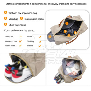 Bolsas de lona funcionales para viajes, deportes, gimnasio y actividades al aire libre con amplio espacio de almacenamiento y asas resistentes - Product Image 5