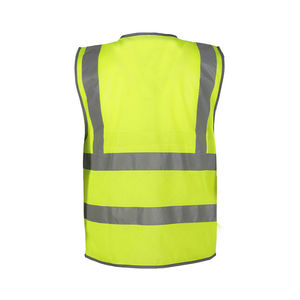 Chaleco de Seguridad Reflectante de Alta Visibilidad, Transpirable, para Otoño, para Trabajadores de la Construcción, con Múltiples Bolsillos y Cierre de Cremallera, 100% - Product Image 4