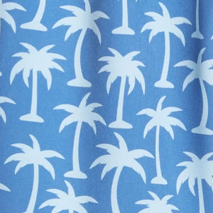 Short de bain pour hommes, imprimé palmiers bleus, taille élastique, séchage rapide, short décontracté, matière extensible, conçu pour la randonnée et le camping - Product Image 6