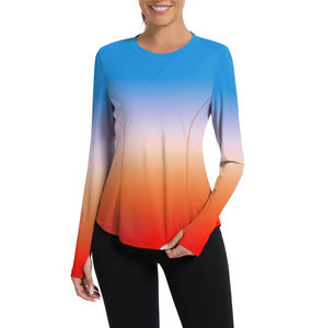 Tela elástica de secado rápido, spandex/poliéster, mangas largas, unisex, para hombre y mujer, con estampado por transferencia térmica. - Product Image 5