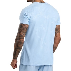 T-shirt compressé 100 % coton, jersey sportif, coupe classique, col extensible, respirant, écologique - Product Image 2