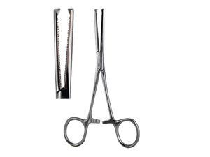 คีมคีบห้ามเลือดสแตนเลสแบบแมนนวลทุกขนาด คีมโคเชอร์ ปากตรง ฟันหยักแนวนอน GUJJAR SURGICAL - Product Image 3