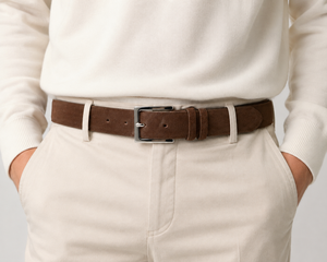 Ceinture en cuir suédé artisanale, collection de ceintures en gros pour les marques lifestyle de Divine International - Product Image 6