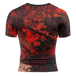 Training Custom Men's Rash Guard-High Quality Compression Wear Breathable Short 100% Polyester Reasonable Price Wholesale - Product Image 5