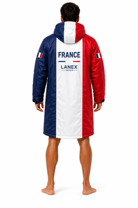 Chaqueta Parka Personalizada con la Bandera de Francia, Impermeable, Cortavientos, Forrada de Forro Polar, con Capucha, para Natación, Surf y Deportes al Aire Libre - Product Image 4