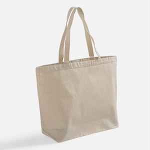 Oversized Reusable Heavy Duty 100% Cotton Canvas Beach Tote Bag with Zipper & Shoulder Strap - Product Image 4