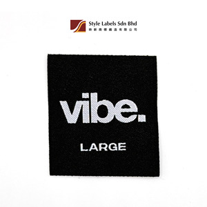 Étiquettes tissées personnalisées de qualité supérieure et abordables, lavables, découpées au laser pour vêtements et sacs avec logo de marque - Product Image 2