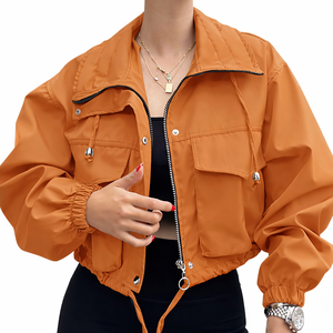 Veste bomber pour femme de qualité supérieure, OEM, élégante, grande taille, fermeture éclair intégrale, respirante, légère, pour l'hiver, nouvelle arrivée - Product Image 1
