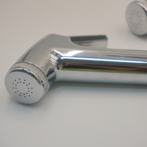 Rociador de bidé Shattaf de níquel, cromo y plata, cuerpo de ABS, tipo sin desviador, moderno, para baño, fácil instalación, montado en la pared - Product Image 1