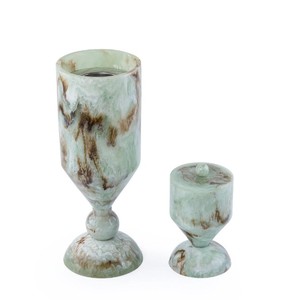 Luxury Green Resin <b>Bakhoor</b> Mabkhara Arabic <b>Oud</b> Incense Burner Refillable Minimalist Home Fragrance Decor - Product Image 3