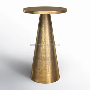 Foldable Aluminium Modern Round <b>Work</b> <b>Table</b> <b>for</b> Living Room Handcrafted Coffee <b>Table</b> by Zahid Exports - Product Image 1