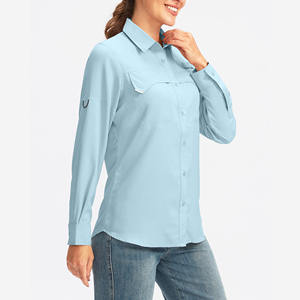 Elegantes Camisetas de Pesca de Tela para Mujer, Transpirables, de Poliéster y Spandex, Ropa Deportiva para Pesca - Product Image 2