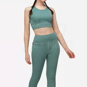 Ensemble de yoga pour femme haute performance, solide et confortable, avec des propriétés extensibles légères, respirantes et écologiques, 2 pièces, style sport moderne - Product Image 3