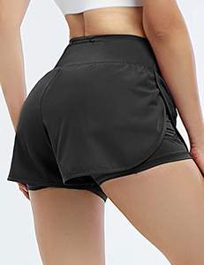 Shorts Deportivos 2 en 1 para Mujer con Bolsillos, Shorts de Yoga y Gimnasio con Forro, Shorts Casuales de Running con Diseño de Mariposa - Product Image 2