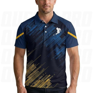 Ropa para Jugadores y Torneos, Camiseta de Billar Personalizada, Polo Deportivo Transpirable de Secado Rápido para Hombre, Sublimado - Product Image 3