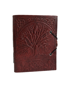 Wholesale Handmade Vintage Embossed Tree of Life Hardcover Leather Organizer/<b>Planner</b> Notebook with Button Elastic Closure - Product Image 1