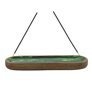 Cendrier à encens en bois avec motif émaillé élégant, améliorez votre aromathérapie et l'ambiance de votre maison à un prix abordable - Product Image 4
