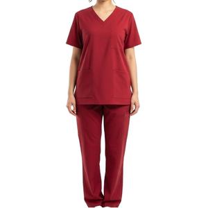 Hot Sale Unisex Medical <b>Scrub</b> Uniforms Knitted Breathable Comfortable <b>Scrub</b> Uniform Set for Hospital - Product Image 1