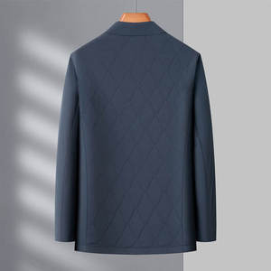 Wholesale Custom Casual Warm Fancy Fashion <b>Winter</b> Outdoor Men's Hooded Puffer Jackets Washed Zipper Waterproof Windproof Front - Product Image 6