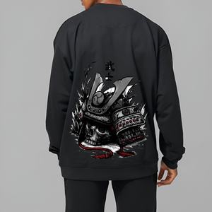 Sudadera con Gráfico Espíritu Samurái Sombra, Estilo Guerrero Moderno, Prenda Esencial de Moda Urbana, Tejido Premium, Diseño Artístico Detallado - Product Image 2