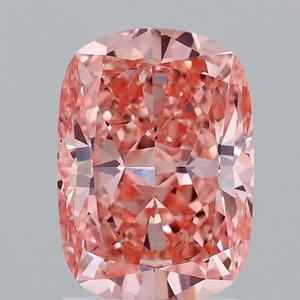2.06 CTS Fancy Vivid Pink VS1 Loose Diamond Cushion Cut avec 9.04-6.42-4.52 Proportions 70.4 64 - Product Image 1