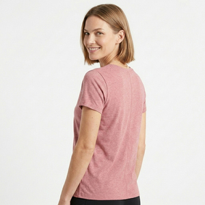 Camiseta de Algodón Peinado de Primera Calidad para Mujer, Cuello en V, Estilo Minimalista, Streetwear, Hombros Caídos, Camisetas de Verano - Product Image 5