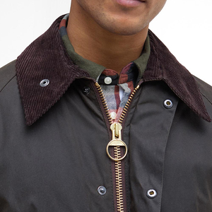 Men's Brown Canvas Hooded Collar Shirt Jacket <b>Covered</b> <b>Button</b> Closure Breathable 100% Cotton Winter Streetwear Regular Fit Logo - Product Image 4