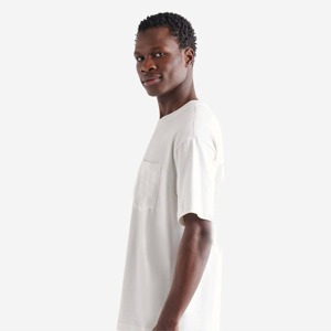 Men's <b>White</b> Cotton T-Shirt Regular Fit O-Neck Short Sleeve Casual Solid Color Jersey Knitted <b>Plain</b> Dyed - Product Image 2