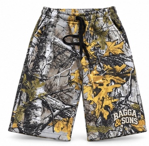 Jungle Print High Quality 100% Cotton Fleece Zipper Fly Embroidered Cargo <b>Camo</b> <b>Shorts</b> Men with Pocket Reasonable Price OEM - Product Image 1