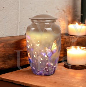 Urna de cremación con diseño de mariposas para cenizas humanas preciosas, urna conmemorativa decorativa, recuerdo funerario, tributo. - Product Image 6