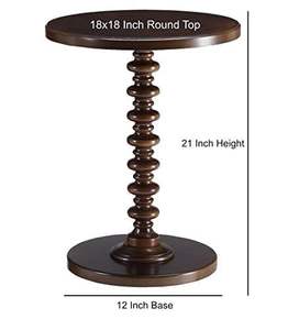 Table de Chevet Ronde Traditionnelle en Bois de Luxe & Table Basse Écologique pour Salon et Chambre à Coucher – Prix de Gros - Product Image 5