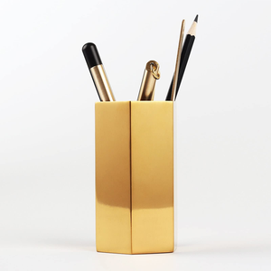 Gold Brass Pen holder For Office Home School <b>Table</b> Stationary Storage Crafts Buy by UF INTERNATIONAL Crafts - Product Image 3