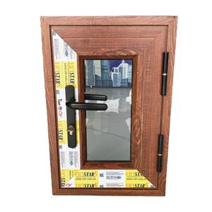 Système de porte principale en aluminium Shalumi avec motif imitation bois - Product Image 1